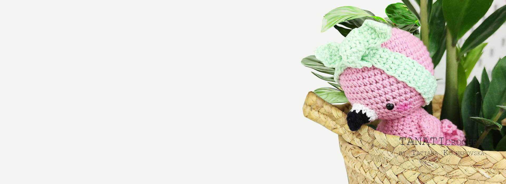 Crochet flamingo