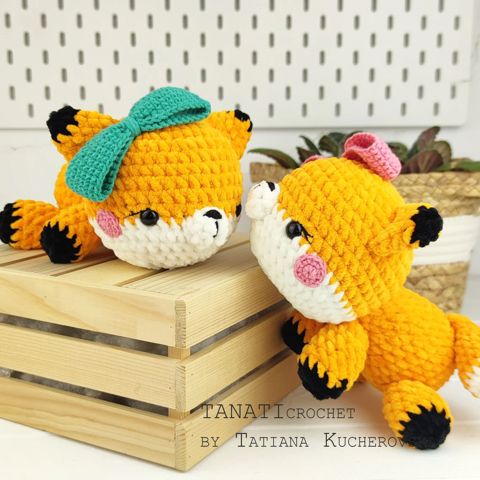 2 patterns/fox and bunny crochet pattern/kawaii crochet pattern