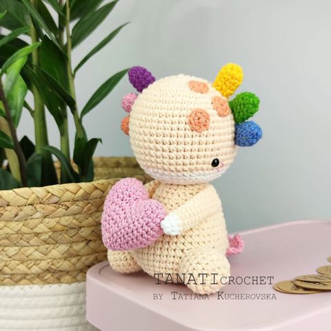 Axolotl crochet pattern/Hatching bag/amigurumi crochet pattern