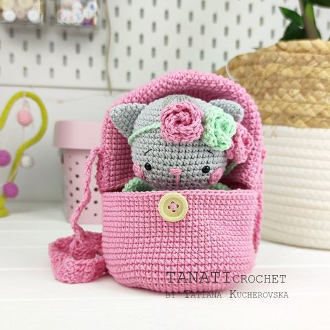 Cat crochet pattern/Hatching bag/amigurumi crochet pattern