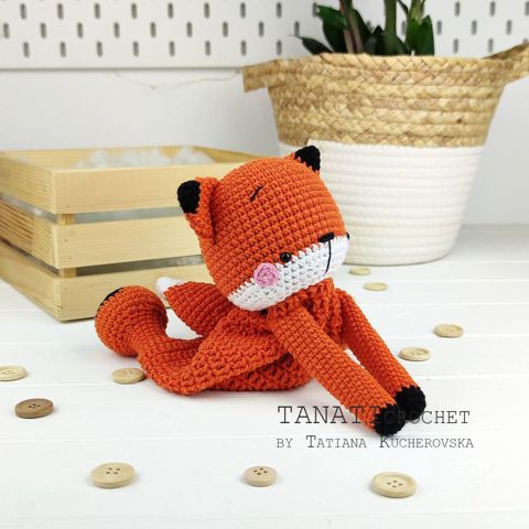 Comforter Fox| Security Blanket | Crochet Lovey | Baby Blanket
