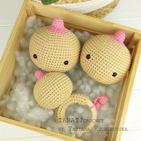 Crochet Boob Rattle/boob toy for baby/crochet breast