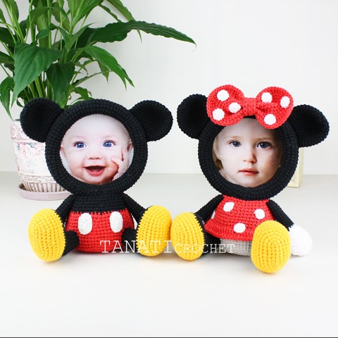 Сrochet picture frame Mickey Mouse