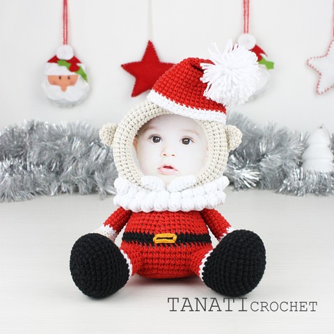 Crochet round picture frame Tanati Crochet