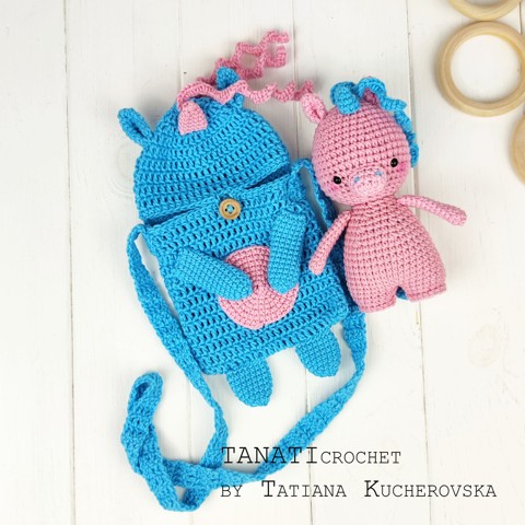 Sleeping bag and amigurumi and unicorn crochet
