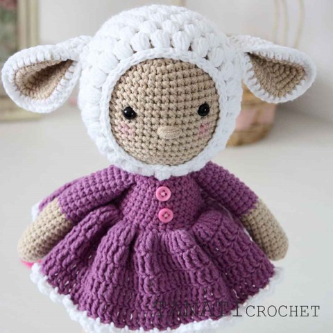 Crochet doll in sheep clothes