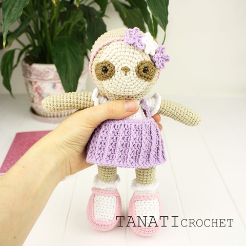 Crochet toy sloth