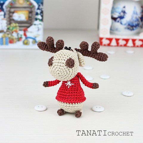 Crochet toy christmas deer