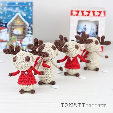 Crochet toy christmas deer