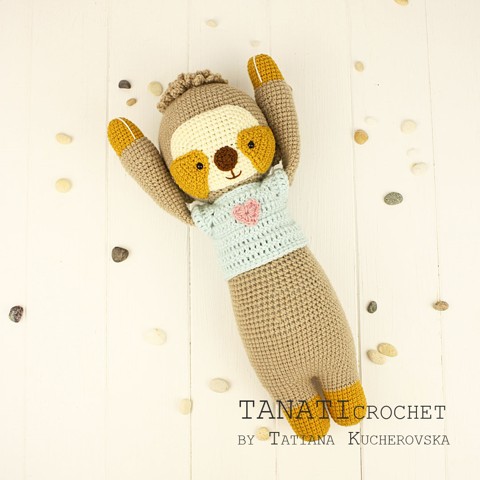 Crochet toy big sloth