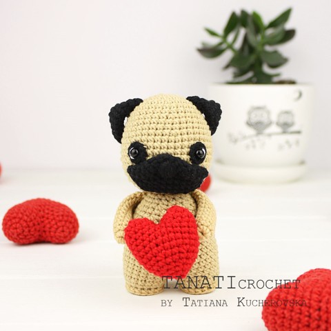 Crochet pug pattern Tanati Crochet