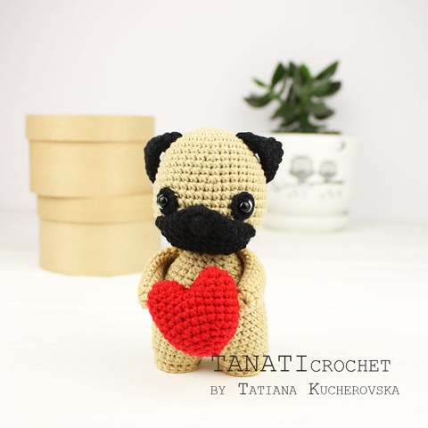 Crochet pug pattern Tanati Crochet