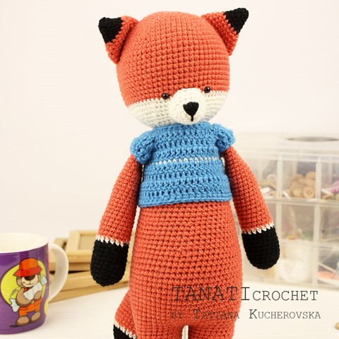 Crochet toy big fox
