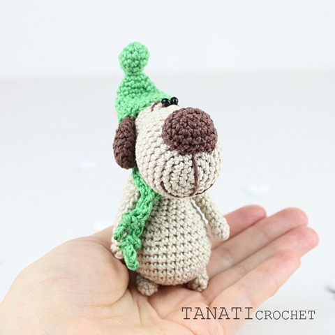 Crochet toy christmas dog