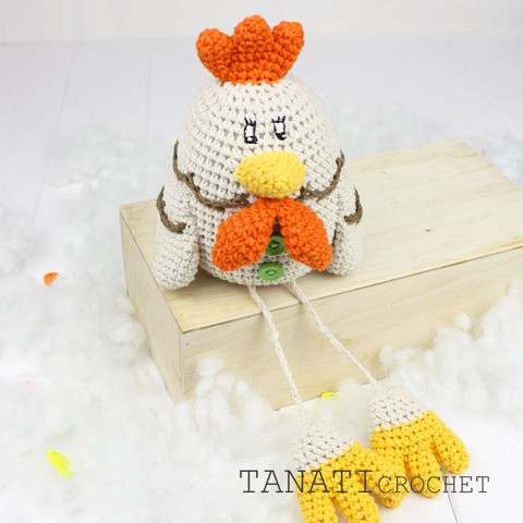 Crochet toy chicken