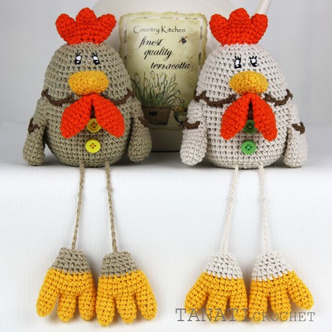 Crochet toy chicken