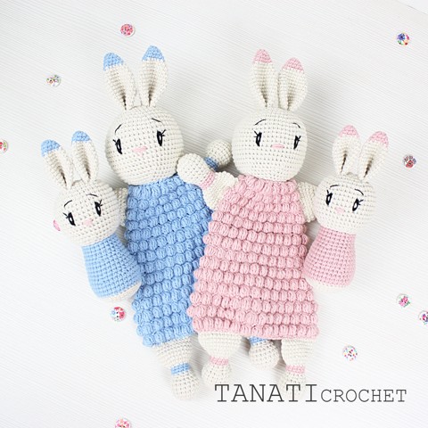 Crochet bunny comforter Tanati Crochet