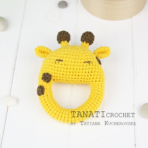 Crochet giraffe rattle