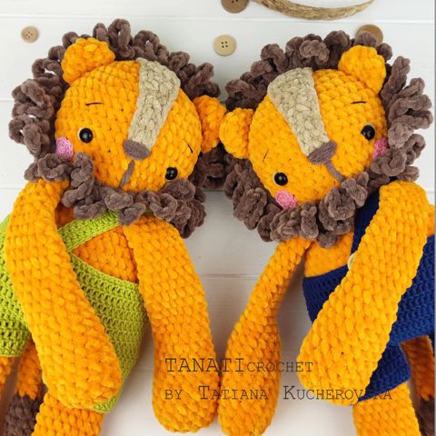 Lion crochet pattern/Plush lion (Tutorial, PDF file)