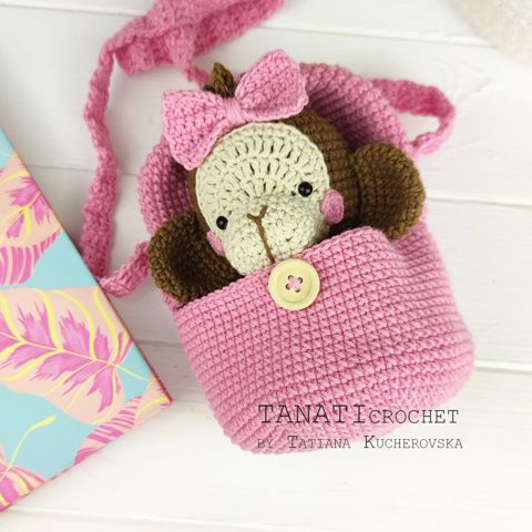 Monkey crochet pattern/Hatching bag/amigurumi crochet pattern