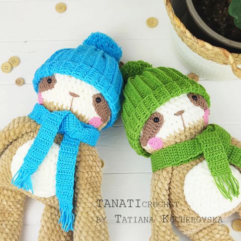 Sloth crochet pattern/Plush sloth (Tutorial, PDF file)